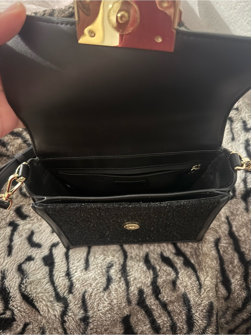 kate spade Black Tweed Satchel with Pearl-Trim Plaque - Picture 4 of 5